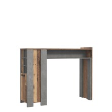 Bartisch >Celon< in Old Wood Vintage - 151.5x118.3x47.4cm (BxHxT)