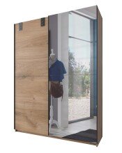 Schwebetürenschrank >Cardiff< (B/H/T: 135x198x64 cm) Plankeneiche