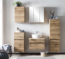 Hängeschrank >Villach< (B/H/T: 40x64x20 cm) in wotaneiche - 40x64x20 (BxHxT)
