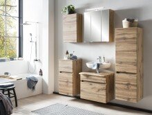 Hängeschrank >Villach< (B/H/T: 40x64x20 cm) in wotaneiche - 40x64x20 (BxHxT)