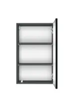 Hängeschrank >Villach< (B/H/T: 40x64x20 cm) in matt grau - 40x64x20 (BxHxT)