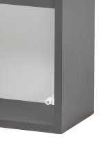 Hängeschrank >Villach< (B/H/T: 40x64x20 cm) in matt grau - 40x64x20 (BxHxT)
