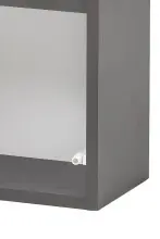 Hängeschrank >Villach< (B/H/T: 40x64x20 cm) in matt grau - 40x64x20 (BxHxT)