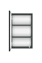 Hängeschrank >Villach< (B/H/T: 40x64x20 cm) in matt grau - 40x64x20 (BxHxT)