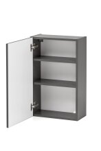 Hängeschrank >Villach< (B/H/T: 40x64x20 cm) in matt grau - 40x64x20 (BxHxT)