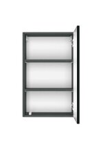 Hängeschrank >Villach< (B/H/T: 40x64x20 cm) in matt grau - 40x64x20 (BxHxT)