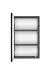 Hängeschrank >Villach< (B/H/T: 40x64x20 cm) in matt grau - 40x64x20 (BxHxT)