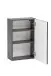 Hängeschrank >Villach< (B/H/T: 40x64x20 cm) in matt grau - 40x64x20 (BxHxT)