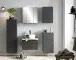 Hängeschrank >Villach< (B/H/T: 40x64x20 cm) in matt grau - 40x64x20 (BxHxT)