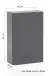 Hängeschrank >Villach< (B/H/T: 40x64x20 cm) in matt grau - 40x64x20 (BxHxT)