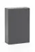 Hängeschrank >Villach< (B/H/T: 40x64x20 cm) in matt grau - 40x64x20 (BxHxT)