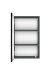 Hängeschrank >Villach< (B/H/T: 40x64x20 cm) in matt grau - 40x64x20 (BxHxT)
