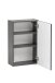 Hängeschrank >Villach< (B/H/T: 40x64x20 cm) in matt grau - 40x64x20 (BxHxT)