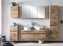 Waschbeckenunterschrank >Villach< (B/H/T: 40x79x35 cm) in wotaneiche aus MDF