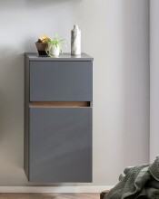 Waschbeckenunterschrank >Villach< (B/H/T: 40x79x35 cm) in matt grau aus MDF