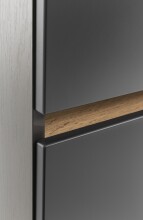 Waschbeckenunterschrank >Villach< (B/H/T: 40x79x35 cm) in matt grau aus MDF