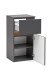 Waschbeckenunterschrank >Villach< (B/H/T: 40x79x35 cm) in matt grau aus MDF