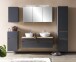Waschbeckenunterschrank >Villach< (B/H/T: 40x79x35 cm) in matt grau aus MDF