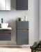 Waschbeckenunterschrank >Villach< (B/H/T: 40x79x35 cm) in matt grau aus MDF