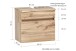 Waschbeckenunterschrank >Villach< (B/H/T: 61x55x40 cm) in wotaneiche aus MDF