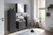 Waschbeckenunterschrank >Villach< (B/H/T: 61x55x40 cm) in matt grau aus MDF