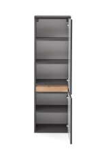 Midischrank >Villach< (B/H/T: 40x130x35 cm) in matt grau - 40x130x35 (BxHxT)