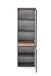 Midischrank >Villach< (B/H/T: 40x130x35 cm) in matt grau - 40x130x35 (BxHxT)