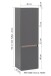 Midischrank >Villach< (B/H/T: 40x130x35 cm) in matt grau - 40x130x35 (BxHxT)