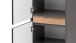 Midischrank >Villach< (B/H/T: 40x130x35 cm) in matt grau - 40x130x35 (BxHxT)
