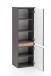 Midischrank >Villach< (B/H/T: 40x130x35 cm) in matt grau - 40x130x35 (BxHxT)
