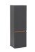 Midischrank >Villach< (B/H/T: 40x130x35 cm) in matt grau - 40x130x35 (BxHxT)