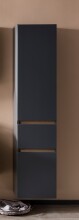 Seitenschrank >Villach< (B/H/T: 40x180x35 cm) in matt grau - 40x180x35 (BxHxT)