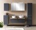Seitenschrank >Villach< (B/H/T: 40x180x35 cm) in matt grau - 40x180x35 (BxHxT)