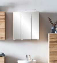 Badezimmerspiegelschrank >Villach< (B/H/T: 60x64x20 cm) in wotaneiche