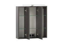 Badezimmerspiegelschrank >Villach< (B/H/T: 60x64x20 cm) in matt grau