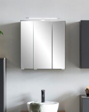 Badezimmerspiegelschrank >Villach< (B/H/T: 60x64x20 cm) in matt grau