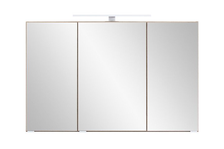 Badezimmerspiegelschrank >Villach< (B/H/T: 100x64x20 cm) in wotaneiche