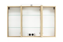 Badezimmerspiegelschrank >Villach< (B/H/T: 100x64x20 cm) in wotaneiche