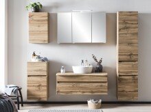Badezimmerspiegelschrank >Villach< (B/H/T: 100x64x20 cm) in wotaneiche