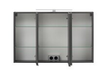 Badezimmerspiegelschrank >Villach< (B/H/T: 100x64x20 cm) in matt grau