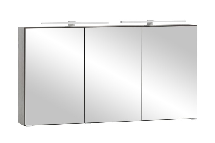 Badezimmerspiegelschrank >Villach< (B/H/T: 120x64x20 cm) in matt grau