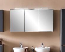 Badezimmerspiegelschrank >Villach< (B/H/T: 120x64x20 cm) in matt grau