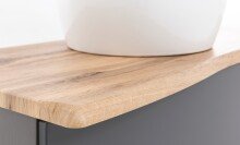 Waschtisch-Set >Villach< (B/H/T: 100x41x47 cm) in matt grau - 100x41x47 (BxHxT)