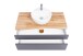 Waschtisch-Set >Villach< (B/H/T: 100x41x47 cm) in matt grau - 100x41x47 (BxHxT)
