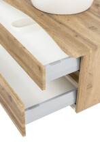 Waschtisch-Set >Villach< (B/H/T: 121x41x47 cm) in wotaneiche - 121x41x47 (BxHxT)