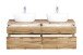 Waschtisch-Set >Villach< (B/H/T: 121x41x47 cm) in wotaneiche - 121x41x47 (BxHxT)