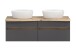 Waschtisch-Set >Villach< (B/H/T: 121x41x47 cm) in matt grau - 121x41x47 (BxHxT)
