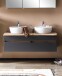 Waschtisch-Set >Villach< (B/H/T: 121x41x47 cm) in matt grau - 121x41x47 (BxHxT)