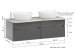 Waschtisch-Set >Villach< (B/H/T: 121x41x47 cm) in matt grau - 121x41x47 (BxHxT)