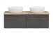 Waschtisch-Set >Villach< (B/H/T: 121x41x47 cm) in matt grau - 121x41x47 (BxHxT)